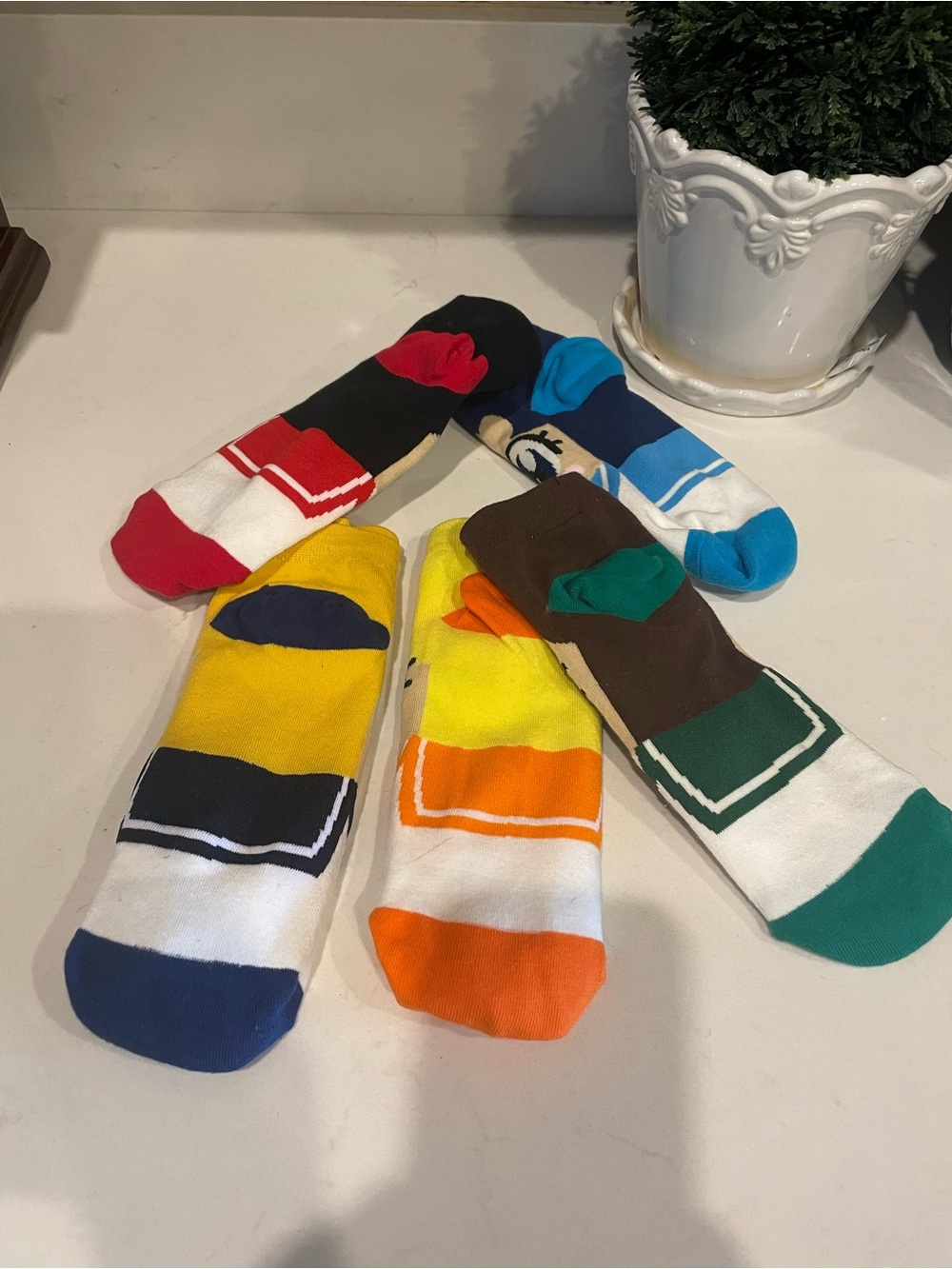 Colorful Sailor moon Anime Character No-Show Socks - 5 Pair Set - Picture 2 of 3
